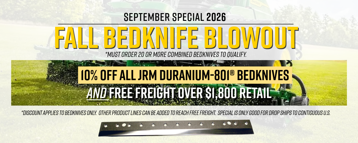 JRM September Special: 10% off all JRM Duranium-801 Bedknives 
